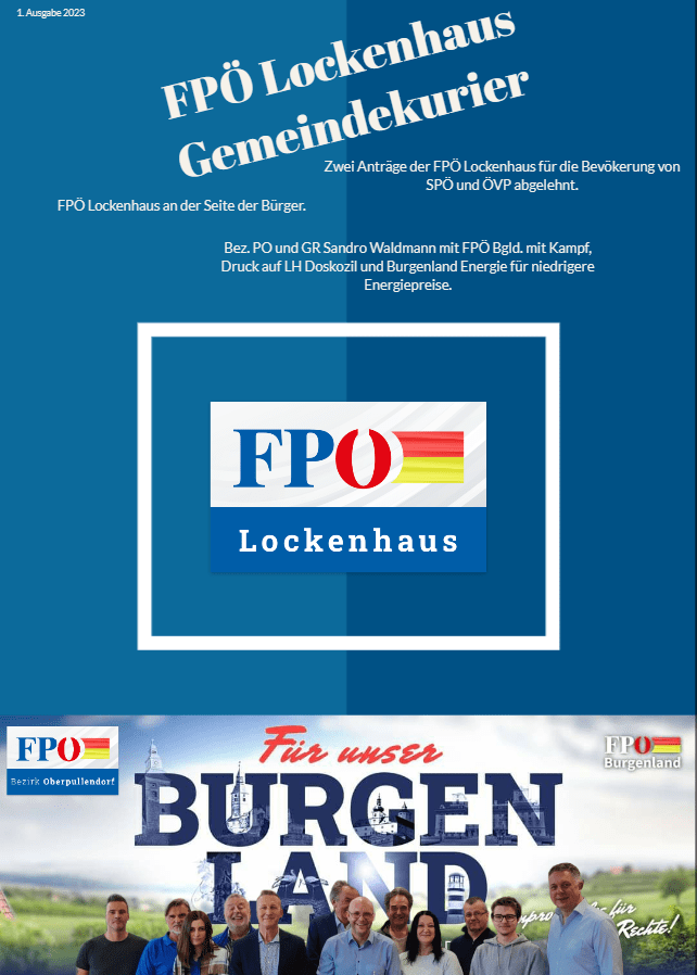Gemeindekurier FPÖ Lockenhaus Ausgabe 1/2023